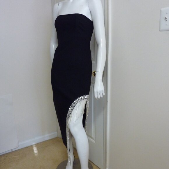 Cinq à Sept Sammy Rhinestone Fringe Midi Dress - Picture 13 of 16